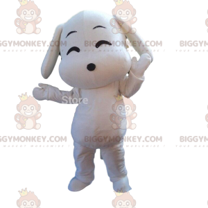 Disfraz de mascota de perro blanco BIGGYMONKEY™, disfraz de