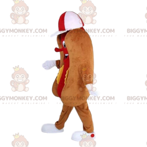 BIGGYMONKEY™ kæmpe hotdog maskot kostume, street food kostume