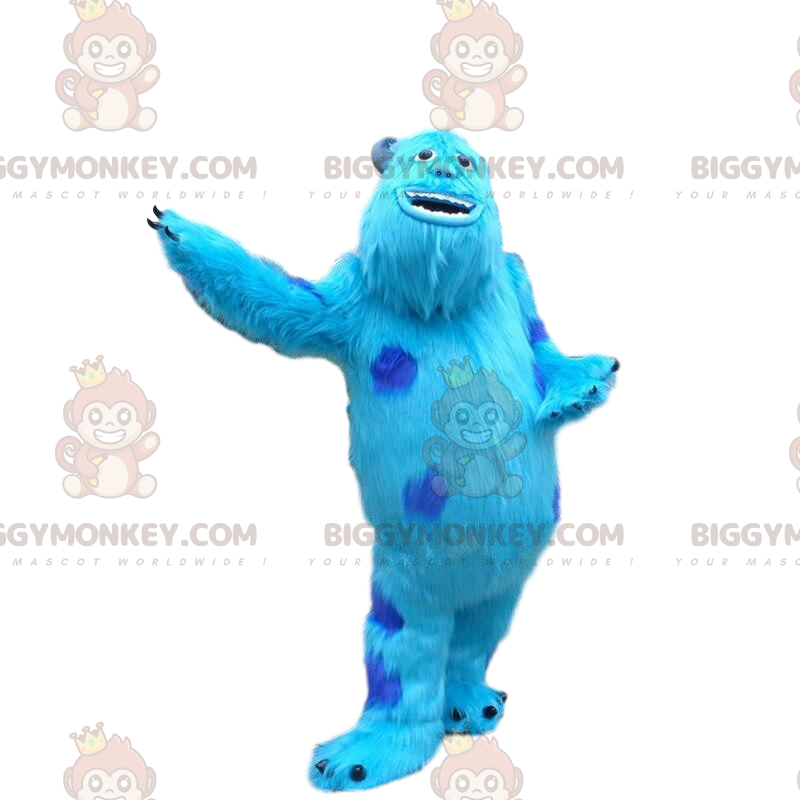 BIGGYMONKEY™ mascot costume of Sully, the famous blue monster