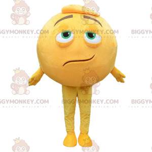 Giant Yellow Smiley BIGGYMONKEY™ Mascot Costume, Round Snowman