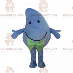Giant Smiling Blue Mango BIGGYMONKEY™ maskottiasu, sininen puku