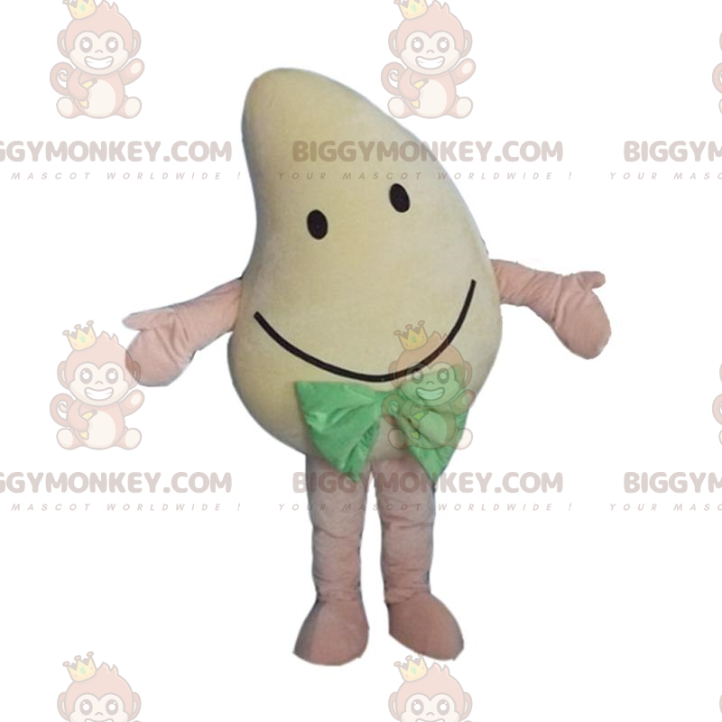 Costume de mascotte BIGGYMONKEY™ de mangue jaune géante et Costume de mascotte BIGGYMONKEY™ de mangue jaune géante et