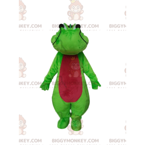 Πράσινη και κόκκινη στολή μασκότ BIGGYMONKEY™ κροκόδειλου