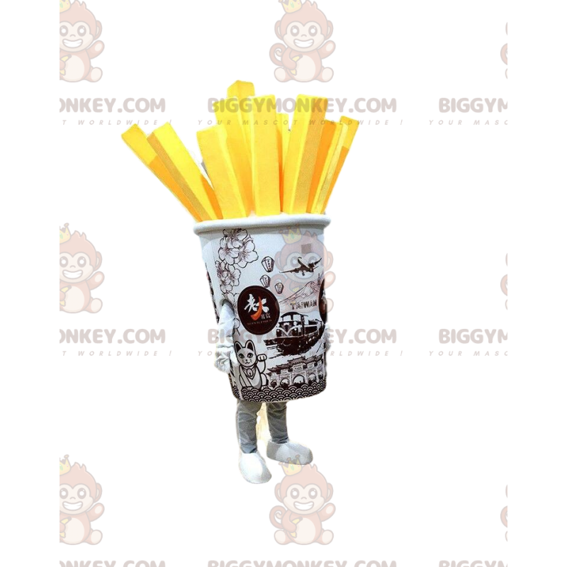 Costume de mascotte BIGGYMONKEY™ de cornet de frites géant