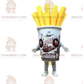 Fantasia de mascote de cone de batatas fritas gigante