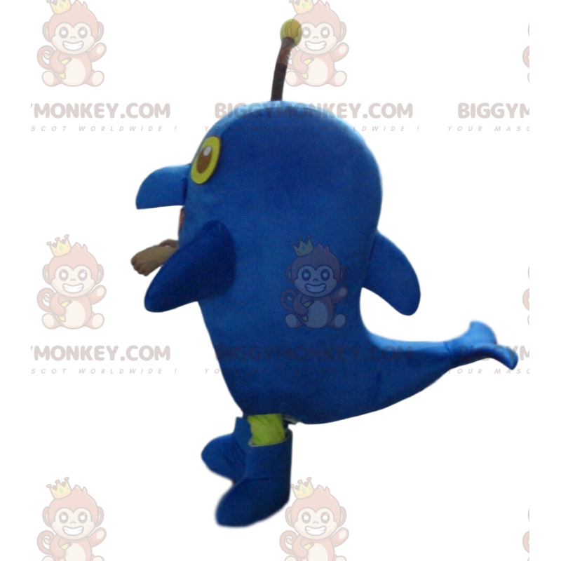 BIGGYMONKEY™ jättiläinen sininen delfiinien maskottiasu BIGGYMONKEY™ jättiläinen sininen delfiinien maskottiasu
