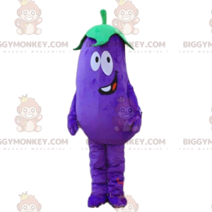 Gigantische aubergine BIGGYMONKEY™ mascottekostuum, paarse