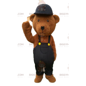 BIGGYMONKEY™ Maskottchenkostüm Brauner Teddy in Schwarz
