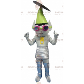 Metallic grijze buitenaardse trol BIGGYMONKEY™ mascottekostuum