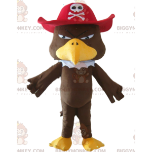 BIGGYMONKEY™ mascot costume of eagle with a pirate hat, bird costume
