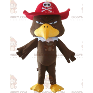 BIGGYMONKEY™ mascot costume of eagle with a pirate hat, bird