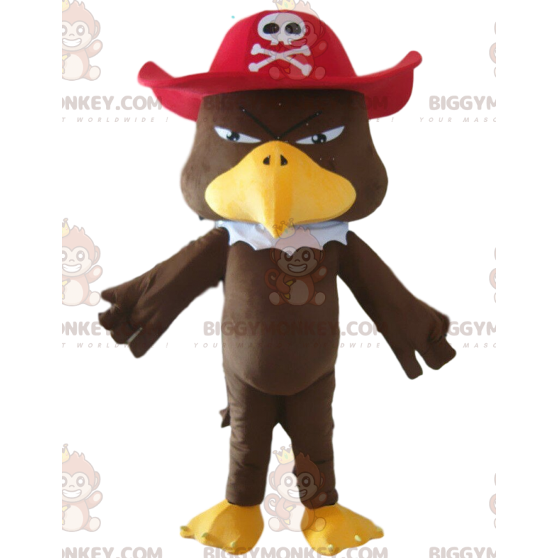 BIGGYMONKEY™ maskotkostume af ørn med pirathat, fuglekostume -