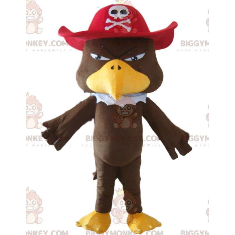 Fato de mascote BIGGYMONKEY™ de águia com chapéu de pirata