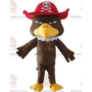 BIGGYMONKEY™ mascot costume of eagle with a pirate hat, bird