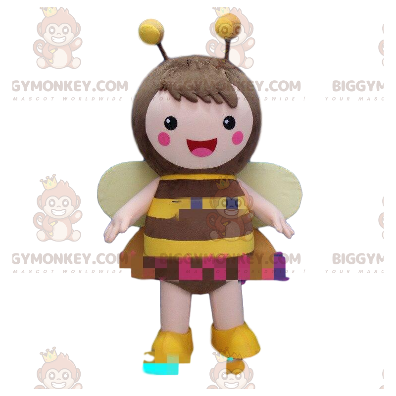 Costume de mascotte BIGGYMONKEY™ d'abeille féminine, costume Costume de mascotte BIGGYMONKEY™ d'abeille féminine, costume