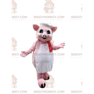 Costume de mascotte BIGGYMONKEY™ de cochon rose habillé d'un