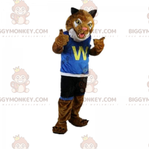 Tiger BIGGYMONKEY™ maskotdräkt klädd i sportkläder, kattdräkt -