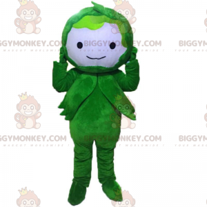 Grön grönsak BIGGYMONKEY™ maskotdräkt, grön karaktärsdräkt -