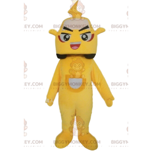 Costume de mascotte BIGGYMONKEY™ de voiture jaune, costume