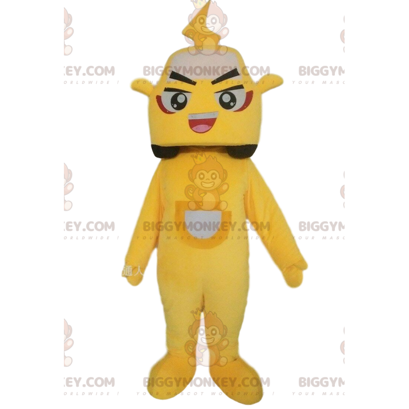 Gelbes Auto BIGGYMONKEY™ Maskottchenkostüm, Autokostüm - Gelbes Auto BIGGYMONKEY™ Maskottchenkostüm, Autokostüm -