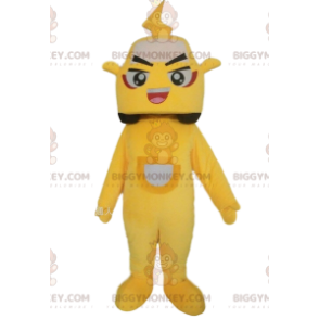 Gele auto BIGGYMONKEY™ mascottekostuum, autokostuum -