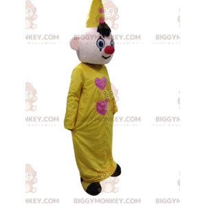 BIGGYMONKEY™ keltainen klovni-maskottiasu, sirkuspuku, nukke -