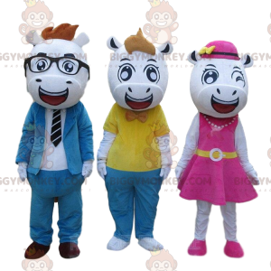 3 BIGGYMONKEY™s very stylish cow mascots, 3 animal costumes -