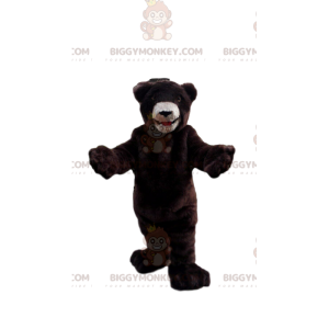 BIGGYMONKEY™ plush brown bear mascot costume, teddy bear