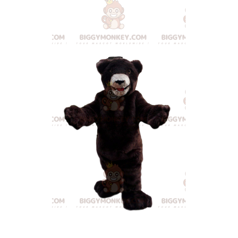 BIGGYMONKEY™ pehmo ruskea karhun maskottiasu, nallekarhuasu -