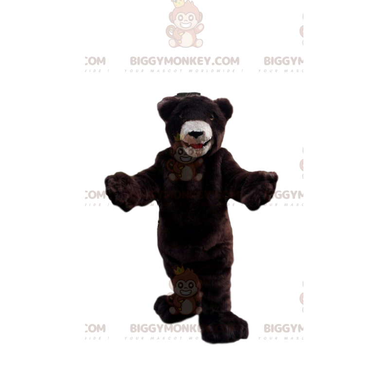 BIGGYMONKEY™ plush brown bear mascot costume, teddy bear