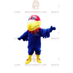 BIGGYMONKEY™ mascot costume blue and red parrot, vulture