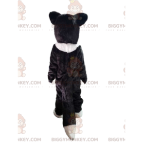 BIGGYMONKEY™ mascot costume black and white dog, wolf dog