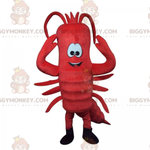 Jättiläispunainen hummeri BIGGYMONKEY™ maskottiasu, rapupuku -