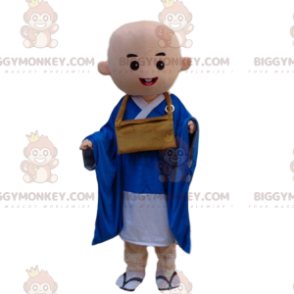 BIGGYMONKEY™ Bald Buddhist Monk Mascot Costume, Buddhism