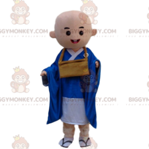 BIGGYMONKEY™ skaldet buddhistisk munk maskot kostume, buddhisme
