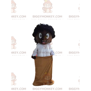 Costume de mascotte BIGGYMONKEY™ de garçon africain, costume
