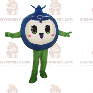 Funny and cute blueberry BIGGYMONKEY™ mascot costume, fruit