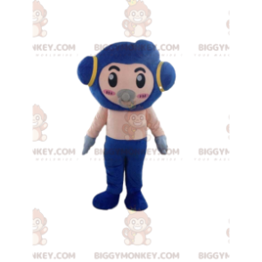 Robot BIGGYMONKEY™ mascot costume with pacifier, futuristic