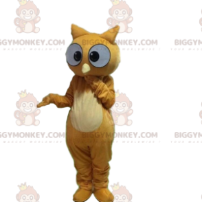 BIGGYMONKEY™ Maskottchenkostüm der erstaunt aussehenden braunen