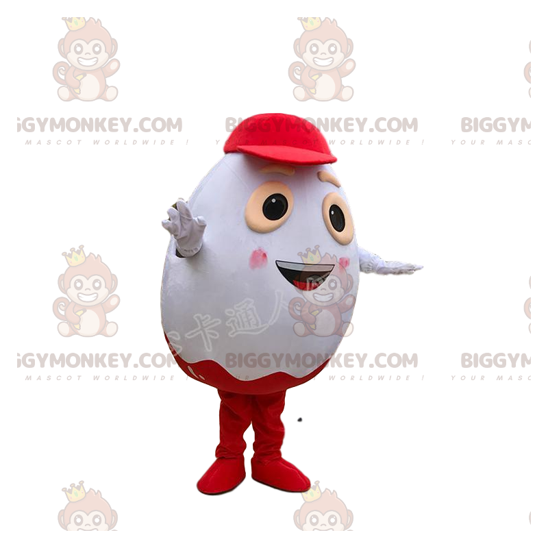 Kostým maskota BIGGYMONKEY™ Kinder vajíčka, slavného vajíčka z Kostým maskota BIGGYMONKEY™ Kinder vajíčka, slavného vajíčka z