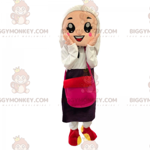 BIGGYMONKEY™ mascottekostuum van gesluierde vrouw, elegant