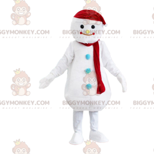 BIGGYMONKEY™ Gigantisch wit sneeuwman-mascottekostuum