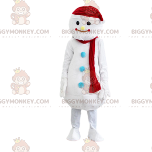BIGGYMONKEY™ Gigantisch wit sneeuwman-mascottekostuum