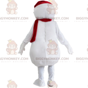 BIGGYMONKEY™ Riesenweißer Schneemann-Maskottchen-Kostüm