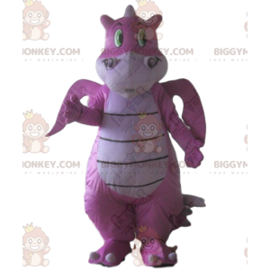 BIGGYMONKEY™ pink drage maskot kostume, kæmpe pink dinosaur