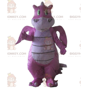 BIGGYMONKEY™ roze draak mascotte kostuum, gigantisch roze