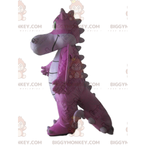 Costume de mascotte BIGGYMONKEY™ de dragon rose, costume de