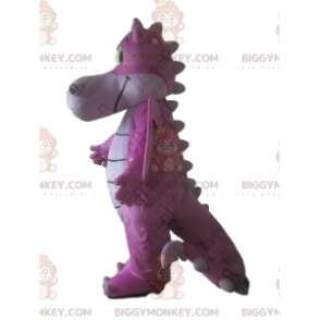 Costume de mascotte BIGGYMONKEY™ de dragon rose, costume de