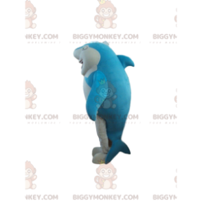 Kostým maskota modrobílého žraloka BIGGYMONKEY™, kostým moře –