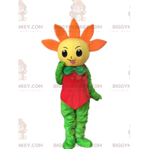 Fantasia de mascote gigante BIGGYMONKEY™ de flor amarela e